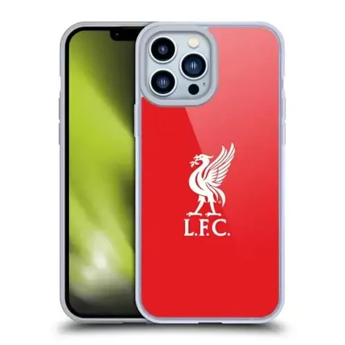 Head Case Designs Rasmiy litsenziyalangan Liverpool Futbol Klubining Oq Logotipi Qizil Jigar qushining Gel g'ilofi [Harbiy darajadagi himoya] Apple iPhone 13 Pro Max bilan mos keladi - HEAD CASE DESIGNS