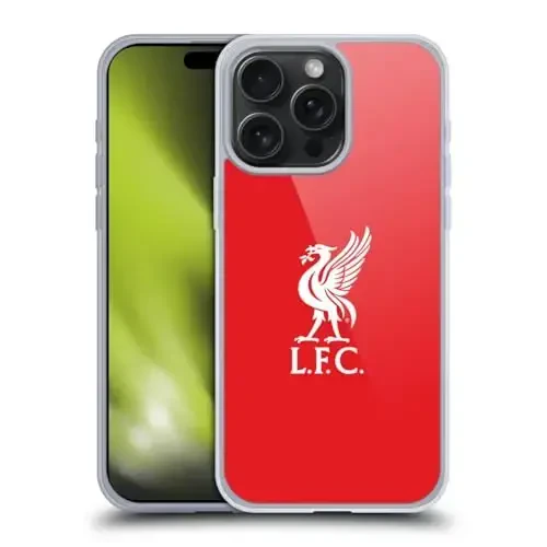 Head Case Designs Rasmiy litsenziyalangan Liverpool futbol klubining qizil Liver Bird jelli g'ilofidagi oq logotipi [Harbiy darajadagi himoya] Apple iPhone 15 Pro Max bilan mos keladi - 12
