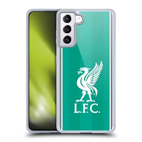 Head Case Designs rasmiy litsenziyalangan Liverpul futbol klubi 2025/26 uchinchi to'plami gel g'ilofi [Harbiy darajadagi himoya] Samsung Galaxy S21+ 5G va MagSafe bilan mos keladi 