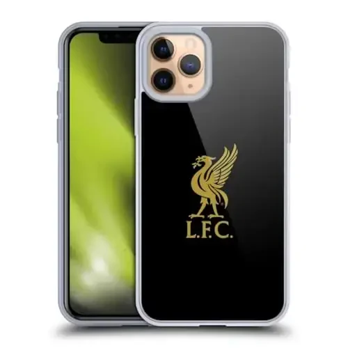 Head Case Designs Rasmiy litsenziyalangan Liverpul Futbol Klubi Oltin Logosi Qora Liver Bird Yumshoq Jel Kılıf Apple iPhone 11 Pro bilan mos keladi - 1