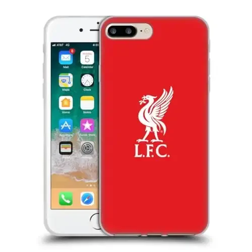 Head Case Designs Rasmiy litsenziyalangan Liverpul futbol klubi Oq logotipli Qizil Liver Bird Gel G'ilof [Harbiy darajadagi himoya] Apple iPhone 7 Plus/iPhone 8 Plus bilan mos keladi - 1