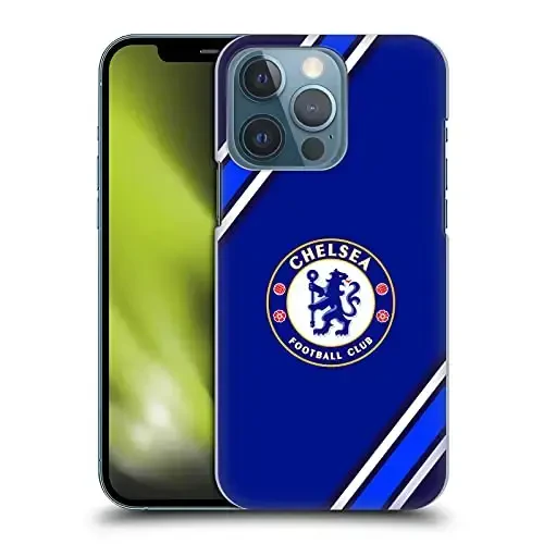 Head Case Designs Officially Licensed Chelsea Football Club Stripes Crest Hard Back Case Compatible with Apple iPhone 13 Pro - 1