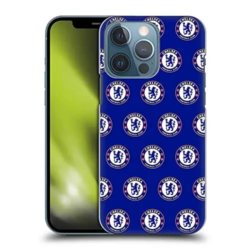 Head Case Designs Officially Licensed Chelsea Football Club Pattern Crest Hard Back Case Compatible with Apple iPhone 13 Pro 