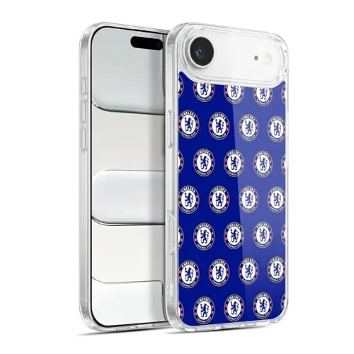 Head Case Designs Officially Licensed Chelsea Football Club Pattern Crest Gel Case [Military Grade Protection] Compatible with Apple iPhone 17 Air - 2