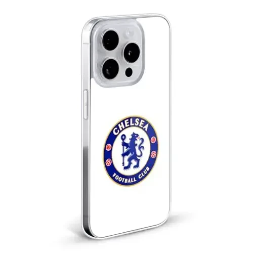 Head Case Designs Officially Licensed Chelsea Football Club Plain White Crest Gel Case [Military Grade Protection] Compatible with Apple iPhone 17 Air 