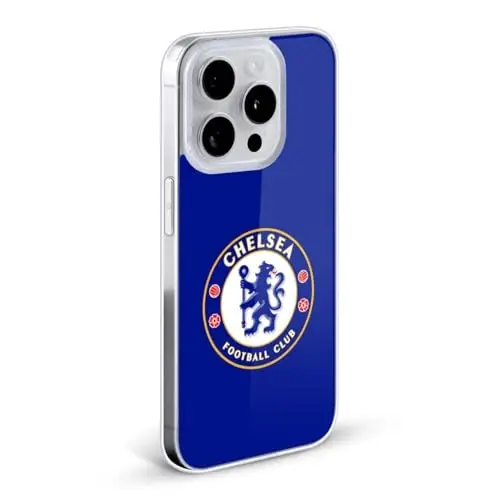 Head Case Designs Officially Licensed Chelsea Football Club Plain Blue Crest Gel Case [Military Grade Protection] Compatible with Apple iPhone 15 Plus and Compatible with MagSafe - 2