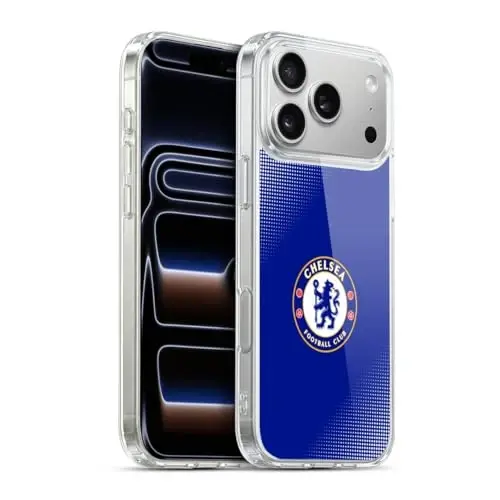 Head Case Designs Officially Licensed Chelsea Football Club Halftone Crest Gel Case [Military Grade Protection] Compatible with Apple iPhone 17 Pro Max - 4