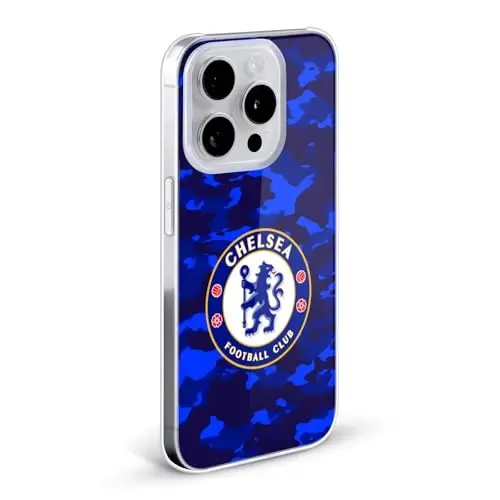 Head Case Designs Officially Licensed Chelsea Football Club Camouflage Crest Hard Back Case Compatible with Apple iPhone 13 Pro - 2