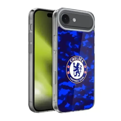 Head Case Designs Officially Licensed Chelsea Football Club Camouflage Crest Gel Case [Military Grade Protection] Compatible with Apple iPhone 17 Air - HEAD CASE DESIGNS