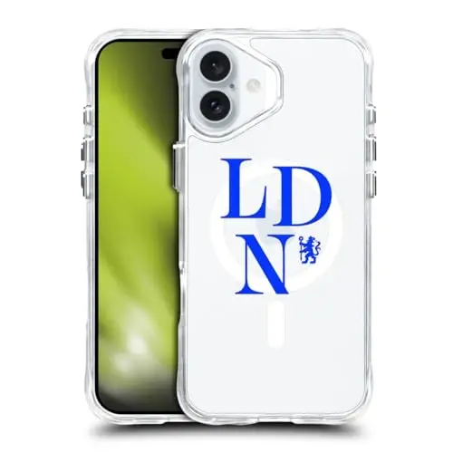 Head Case Designs Officially Licensed Chelsea Football Club Logotype Logo Icon Shockproof Bumper Case [Military Grade Protection] Compatible with Apple iPhone 16 Plus and Compatible with MagSafe - 4