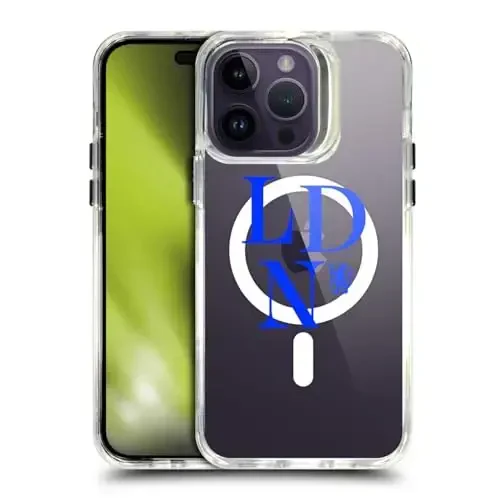 Head Case Designs Officially Licensed Chelsea Football Club Logotype Logo Icon Shockproof Bumper Case [Military Grade Protection] Compatible with Apple iPhone 14 Pro Max and Compatible with MagSafe 