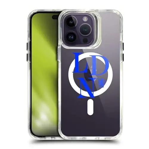 Head Case Designs Officially Licensed Chelsea Football Club Logotype Logo Icon Shockproof Bumper Case [Military Grade Protection] Compatible with Apple iPhone 14 Pro Max and Compatible with MagSafe - 1