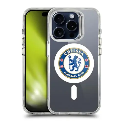 Head Case Designs Officially Licensed Chelsea Football Club Badge Logo Icon Shockproof Bumper Case [Military Grade Protection] Compatible with Apple iPhone 15 Pro and Compatible with MagSafe - 2