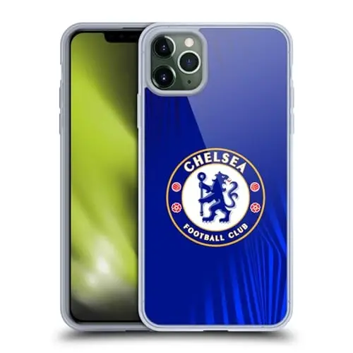 Head Case Designs Officially Licensed Chelsea Football Club Super Graphic Crest Gel Case [Military Grade Protection] Compatible with Apple iPhone 11 Pro Max and Compatible with MagSafe 