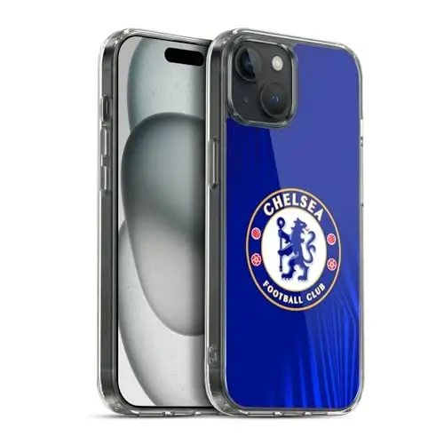 Head Case Designs Officially Licensed Chelsea Football Club Super Graphic Crest Gel Case [Military Grade Protection] Compatible with Apple iPhone 15 Plus - 4
