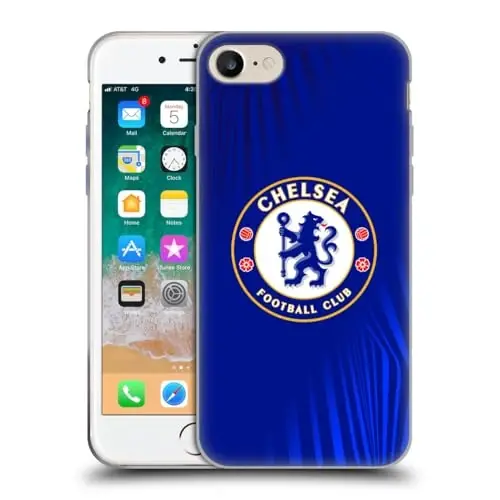 Head Case Designs Officially Licensed Chelsea Football Club Super Graphic Crest Gel Case [Military Grade Protection] Compatible with Apple iPhone 7/8 / SE 2020 & 2022 - 1