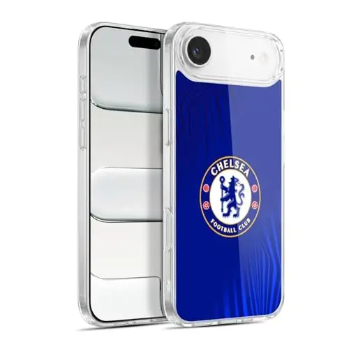 Head Case Designs Officially Licensed Chelsea Football Club Super Graphic Crest Gel Case [Military Grade Protection] Compatible with Apple iPhone 17 Air - 2