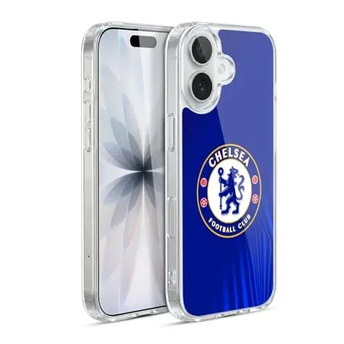 Head Case Designs Officially Licensed Chelsea Football Club Super Graphic Crest Gel Case [Military Grade Protection] Compatible with Apple iPhone 17 - HEAD CASE DESIGNS (1)