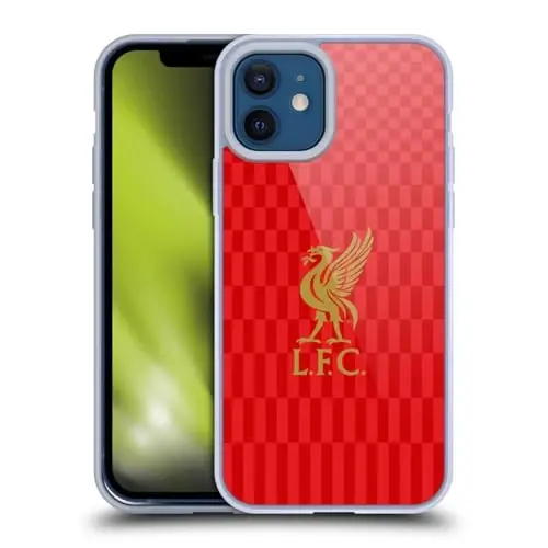 Head Case Designs Officially Licensed Liverpool Football Club Gold On Red Kit Liver Bird Gel Case [Military Grade Protection] Compatible with Apple iPhone 12 / iPhone 12 and Compatible with MagSafe 