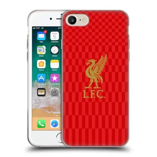 Head Case Designs Officially Licensed Liverpool Football Club Gold On Red Kit Liver Bird Gel Case [Military Grade Protection] Compatible with Apple iPhone 7/8 / SE 2020 & and Compatible with MagSafe 