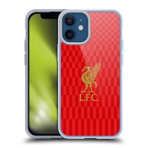 Head Case Designs Officially Licensed Liverpool Football Club Gold On Red Kit Liver Bird Gel Case [Military Grade Protection] Compatible with Apple iPhone 12 Mini and Compatible with MagSafe - 1