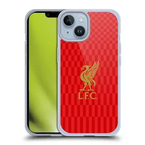 Head Case Designs Officially Licensed Liverpool Football Club Gold On Red Kit Liver Bird Gel Case [Military Grade Protection] Compatible with Apple iPhone 14 and Compatible with MagSafe 