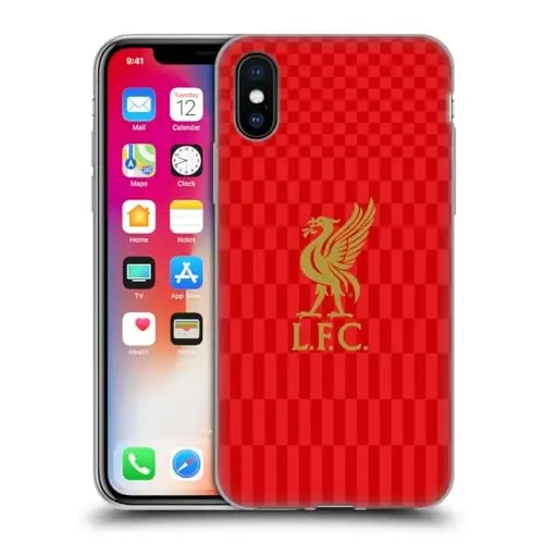 Head Case Designs Officially Licensed Liverpool Football Club Gold On Red Kit Liver Bird Gel Case [Military Grade Protection] Compatible with Apple iPhone X/iPhone Xs and Compatible with MagSafe - 1
