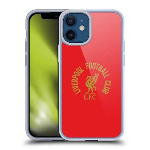 Head Case Designs Officially Licensed Liverpool Football Club Gold LFC On Red Liver Bird Gel Case [Military Grade Protection] Compatible with Apple iPhone 12 Mini and Compatible with MagSafe - 1