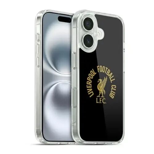 Head Case Designs Officially Licensed Liverpool Football Club Gold LFC On Black Liver Bird Gel Case [Military Grade Protection] Compatible with Apple iPhone 16 and Compatible with MagSafe - 1