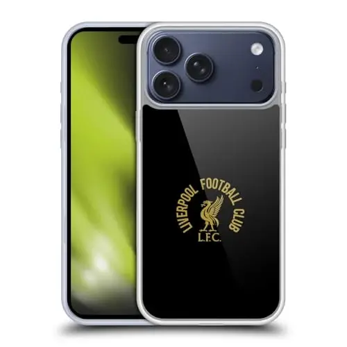 Head Case Designs Officially Licensed Liverpool Football Club Gold LFC On Black Liver Bird Gel Case [Military Grade Protection] Compatible with Apple iPhone 17 Pro Max and Compatible with MagSafe - 4