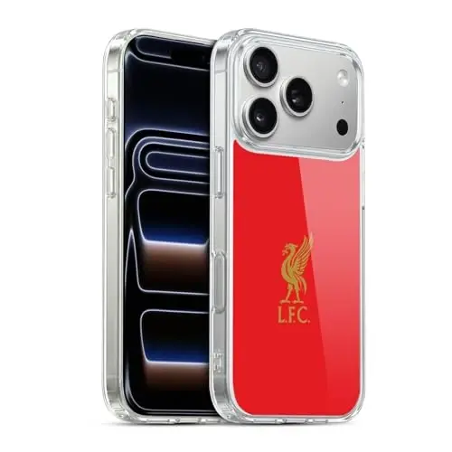 Head Case Designs Officially Licensed Liverpool Football Club Gold Logo On Red Liver Bird Gel Case [Military Grade Protection] Compatible with Apple iPhone 17 Pro and Compatible with MagSafe - HEAD CASE DESIGNS