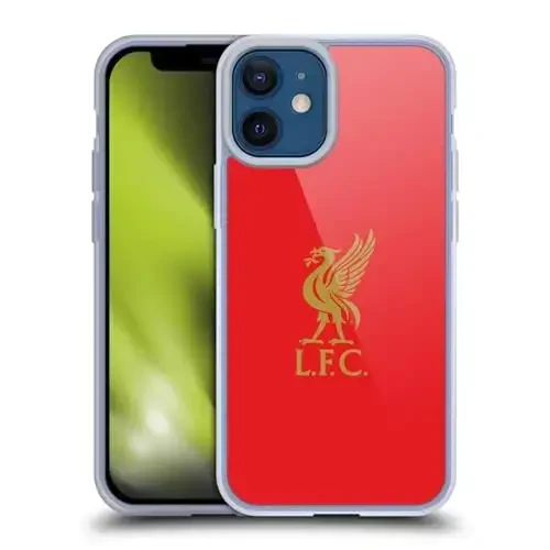 Head Case Designs Officially Licensed Liverpool Football Club Gold Logo On Red Liver Bird Gel Case [Military Grade Protection] Compatible with Apple iPhone 12 Mini and Compatible with MagSafe 