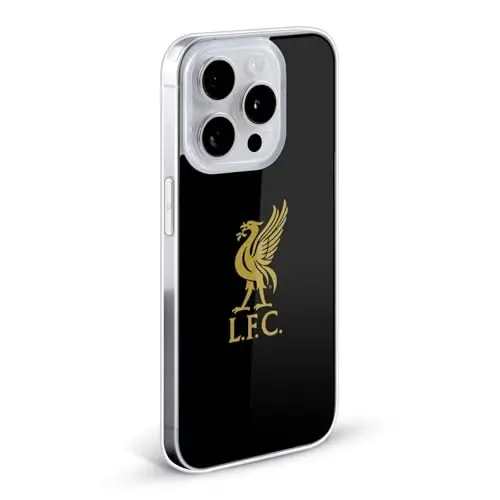 Head Case Designs Officially Licensed Liverpool Football Club Gold Logo On Black Liver Bird Gel Case [Military Grade Protection] Compatible with Apple iPhone 13 Pro and Compatible with MagSafe - 2