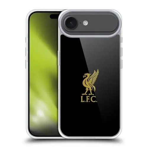 Head Case Designs Officially Licensed Liverpool Football Club Gold Logo On Black Liver Bird Gel Case [Military Grade Protection] Compatible with Apple iPhone 17 Air and Compatible with MagSafe - 4