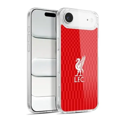 Head Case Designs Officially Licensed Liverpool Football Club White On Red Kit Liver Bird Gel Case [Military Grade Protection] Compatible with Apple iPhone 17 Air and Compatible with MagSafe - 1