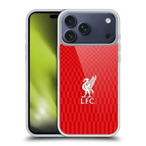 Head Case Designs Officially Licensed Liverpool Football Club White On Red Kit Liver Bird Gel Case [Military Grade Protection] Compatible with Apple iPhone 17 Pro Max and Compatible with MagSafe - 9