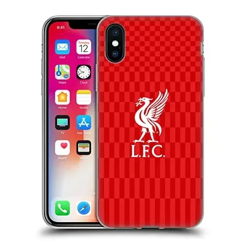 Head Case Designs Officially Licensed Liverpool Football Club White On Red Kit Liver Bird Gel Case [Military Grade Protection] Compatible with Apple iPhone X/iPhone Xs - HEAD CASE DESIGNS