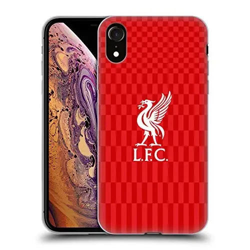 Head Case Designs Officially Licensed Liverpool Football Club White On Red Kit Liver Bird Gel Case [Military Grade Protection] Compatible with Apple iPhone XR - 1