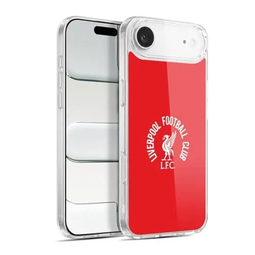 Head Case Designs Officially Licensed Liverpool Football Club White LFC On Red Liver Bird Gel Case [Military Grade Protection] Compatible with Apple iPhone 17 Air and Compatible with MagSafe - 1