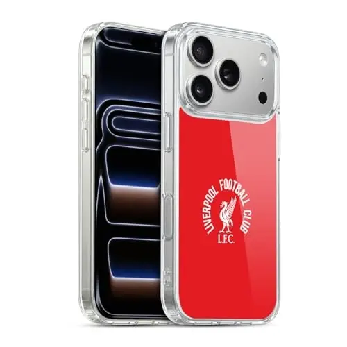 Head Case Designs Officially Licensed Liverpool Football Club White LFC On Red Liver Bird Gel Case [Military Grade Protection] Compatible with Apple iPhone 17 Pro and Compatible with MagSafe - HEAD CASE DESIGNS