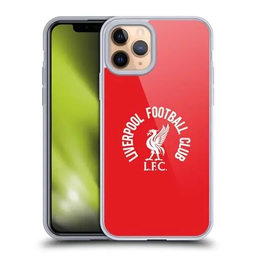 Head Case Designs Officially Licensed Liverpool Football Club White LFC On Red Liver Bird Gel Case [Military Grade Protection] Compatible with Apple iPhone 11 Pro and Compatible with MagSafe - 1