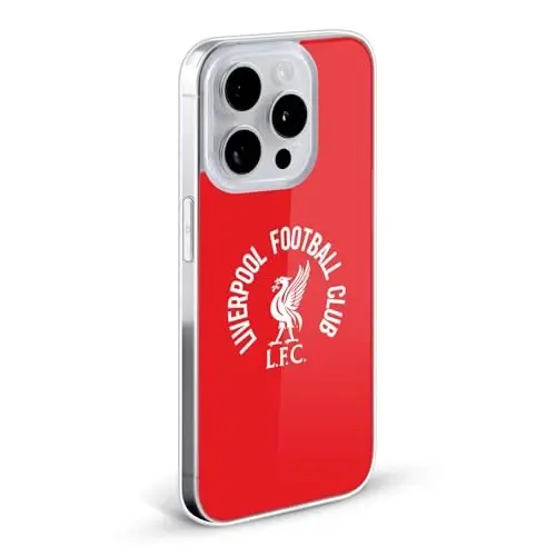 Head Case Designs Officially Licensed Liverpool Football Club White LFC On Red Liver Bird Gel Case [Military Grade Protection] Compatible with Apple iPhone 17 - 2