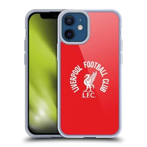 Head Case Designs Officially Licensed Liverpool Football Club White LFC On Red Liver Bird Gel Case [Military Grade Protection] Compatible with Apple iPhone 12 Mini and Compatible with MagSafe - HEAD CASE DESIGNS
