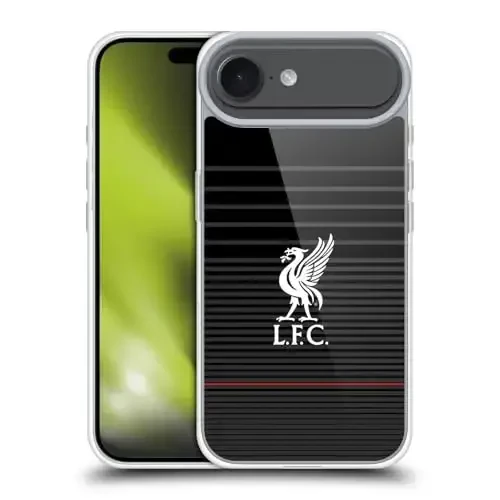 Head Case Designs Officially Licensed Liverpool Football Club White On Black Kit Liver Bird Gel Case [Military Grade Protection] Compatible with Apple iPhone 17 Air and Compatible with MagSafe - 9