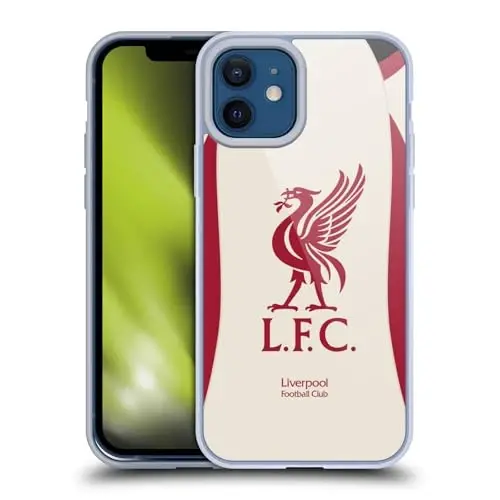 Head Case Designs Resmi Lisanslı Liverpool Futbol Kulübü Deplasman 2025/26 Forma Jel Kılıf [Askeri Sınıf Koruma] Apple iPhone 12 / iPhone 12 Pro ile Uyumlu 
