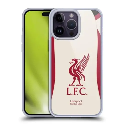 Head Case Designs Officially Licensed Liverpool Football Club Away 2025/26 Kit Gel Case [Military Grade Protection] Compatible with Apple iPhone 14 Pro Max - 1