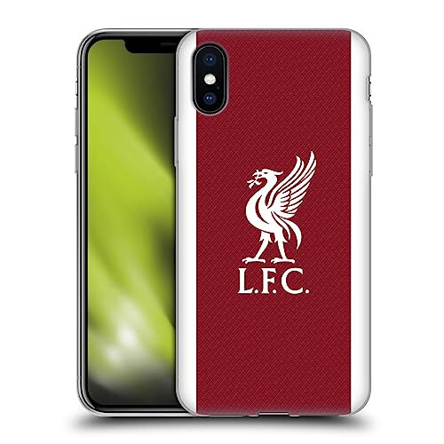 Head Case Designs Resmi Lisanslı Liverpool Futbol Kulübü Ev Forma 2023/24 Yumuşak Jel Kılıf Apple iPhone X/iPhone Xs ile Uyumlu - 1