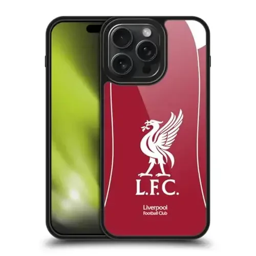 Head Case Designs Officially Licensed Liverpool Football Club Home 2025/26 Kit Gel Armour Case [Military Grade Protection] Compatible with Apple iPhone 15 Pro Max - 6