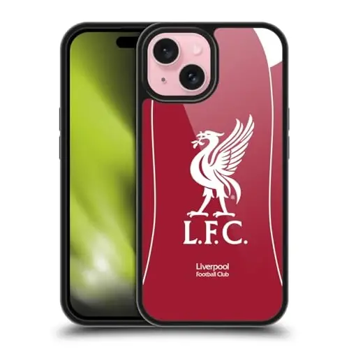 Head Case Designs Officially Licensed Liverpool Football Club Home 2025/26 Kit Gel Armour Case [Military Grade Protection] Compatible with Apple iPhone 15 - 4