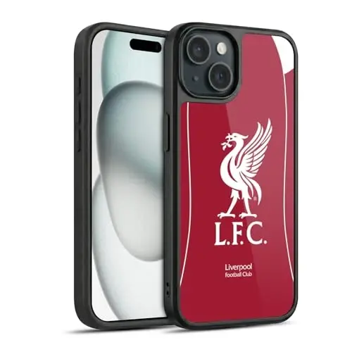 Head Case Designs Officially Licensed Liverpool Football Club Home 2025/26 Kit Gel Armor Case [Military Grade Drop Protection] Compatible with Apple iPhone 15 